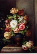 unknow artist Floral, beautiful classical still life of flowers.079 oil on canvas